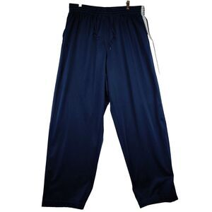 Nike Track Pants Mens XXL Blue White Stripe Zip‎ Ankles Straight Leg Baggy Y2K